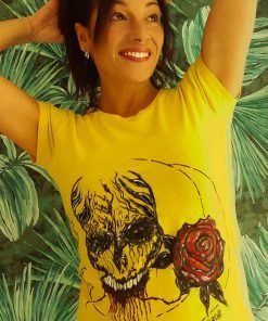 Camiseta pintada a mano Calavera