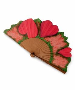 Corazones abanico pintado a mano bymirene