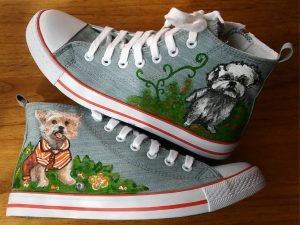 Botas sneakers pintadas a mano