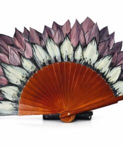 Ilusiones abanico pintado a mano bymirene