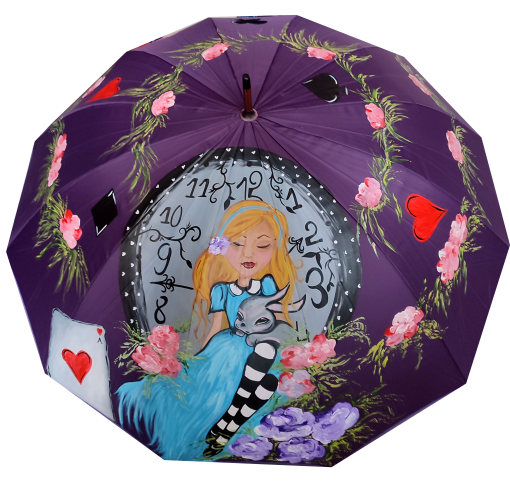 Paraguas personalizados de cuentos, bymirene. Modelo Alicia.