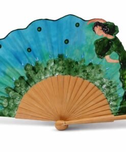Aire de volantes abanico pintado a mano bymirene