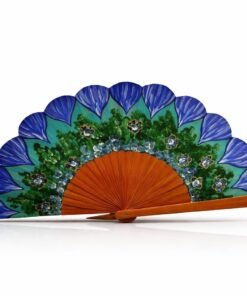 Crisantemo abanico pintado a mano bymirene