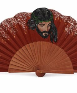 Cristo abanico pintado a mano bymirene