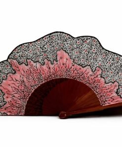 Ecos de canela abanico pintado a mano bymirene