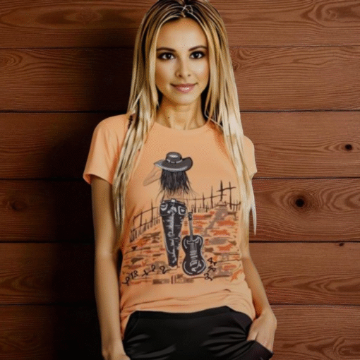 Camiseta pintada a mano arte y pasión por la música